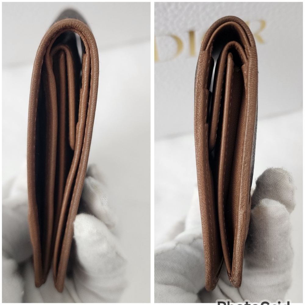 Auth Like New Dior Honeycomb Bifold Wallet - Picture 10 of 11